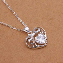 exo silver plated pendant Insets Hollow Heart-shaped tattoo choker margarida ELY