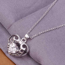 exo silver plated pendant Insets Hollow Heart-shaped tattoo choker margarida ELY