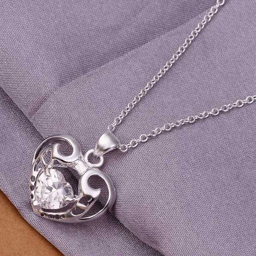 exo silver plated pendant Insets Hollow Heart-shaped tattoo choker margarida ELY