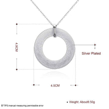 exo silver-plated pendant necklace Network Circle maxi colar jewelry display ELY
