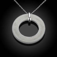 exo silver-plated pendant necklace Network Circle maxi colar jewelry display ELY