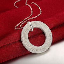 exo silver-plated pendant necklace Network Circle maxi colar jewelry display ELY