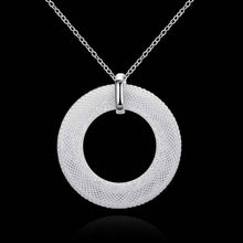 exo silver-plated pendant necklace Network Circle maxi colar jewelry display ELY