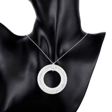 exo silver-plated pendant necklace Network Circle maxi colar jewelry display ELY