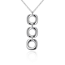 exo silver-plated pendants Three square collier femme Elegant ELY