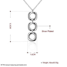exo silver-plated pendants Three square collier femme Elegant ELY