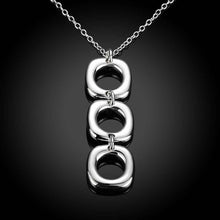 exo silver-plated pendants Three square collier femme Elegant ELY