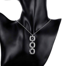 exo silver-plated pendants Three square collier femme Elegant ELY