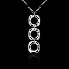 exo silver-plated pendants Three square collier femme Elegant ELY