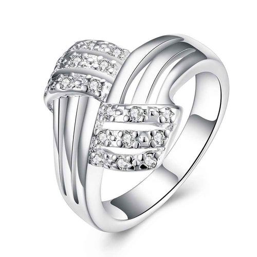 exo silver-plated rings Exquisite Crystal Paved aliancas jewelry ELY