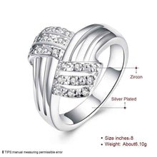 exo silver-plated rings Exquisite Crystal Paved aliancas jewelry ELY