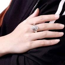 exo silver-plated rings Exquisite Crystal Paved aliancas jewelry ELY