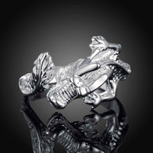 exo silver plated rings Opening Dargon Head aneis prices in euros 54 ELY