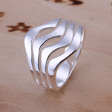 exo silver plated wedding ring Water Ripples aliancas accessories 34 ELY