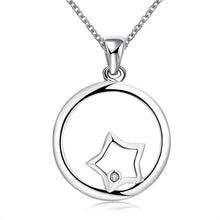 exo silver women necklace Dual Circle collares mujer bijoux168 ELY