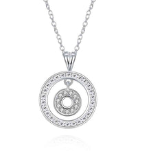 exo silver women necklace Dual Circle collares mujer bijoux168 ELY