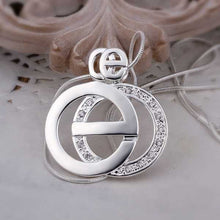 exo silver women necklace Dual Circle collares mujer bijoux168 ELY
