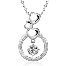 exo silver women necklace Dual Circle collares mujer bijoux168 ELY