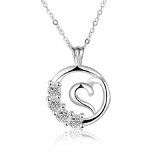 exo silver women necklace Dual Circle collares mujer bijoux168 ELY
