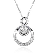 exo silver women necklace Dual Circle collares mujer bijoux168 ELY