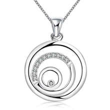 exo silver women necklace Dual Circle collares mujer bijoux168 ELY