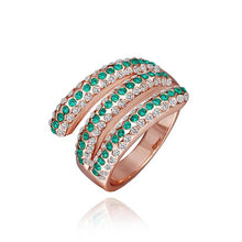 floating charms 18K Gold Plating ring green ethnic opal margarida265 ELY