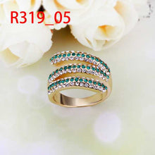floating charms 18K Gold Plating ring green ethnic opal margarida265 ELY