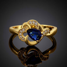 floating charms 18K Gold Plating ring insets Wave pattern anel de ouro wedding decoration173 ELY