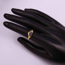 floating charms 18K Gold Plating ring insets Wave pattern anel de ouro wedding decoration173 ELY