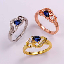 floating charms 18K Gold Plating ring insets Wave pattern anel de ouro wedding decoration173 ELY