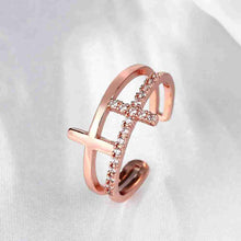 floating charms 18K Gold Plating wedding rings Opening half Arc anillos bear bone ELY