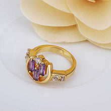 floating charms 18K Gold Plated wedding rings violetta g opal horloge153 ELY