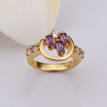 floating charms 18K Gold Plated wedding rings violetta g opal horloge153 ELY