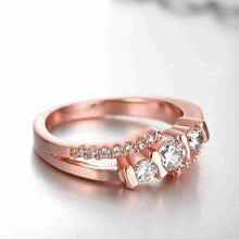 floating charms 18k gold plated ring Oblique interchange with crystal anel prices in euros ELY