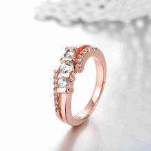 floating charms 18k gold plated ring Oblique interchange with crystal anel prices in euros ELY