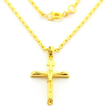 floating charms 24k gold plated necklace men cross collane Elegant271 ELY