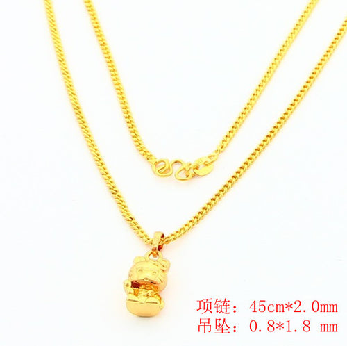 floating charms 24k gold plated necklaces hello kitty collar jewerly accessories YHDN1 3 ELY