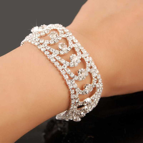 floating charms Crystal Bridal bracelets amp bangles hole bracelete wedding jewelry HBH 88 ELY