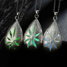 floating charms Glow Jewelry pendant necklace Hollow stone flower bisuteria bijouterie LUYN 44 ELY