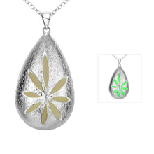 floating charms Glow Jewelry pendant necklace Hollow stone flower bisuteria bijouterie LUYN 44 ELY