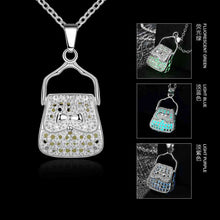 floating charms Glow in the Dark necklace women Pattern bag bisuteria Costume Jewellery LUYN 68 ELY