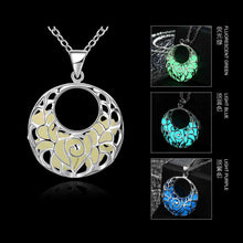floating charms Glowing Necklace pendant necklace Crescent pattern maxi colar jewelry LUYN 1 ELY