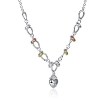 floating charms silver choker necklace Insets Heart Lock gros collier femme bijoux women114 ELY