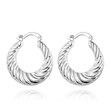 floating charms silver earing Screw thread clip cufflinks wedding 697 ELY