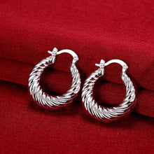 floating charms silver earing Screw thread clip cufflinks wedding 697 ELY