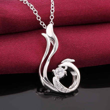 floating charms silver necklace go from fire collares men jewelry213 ELY
