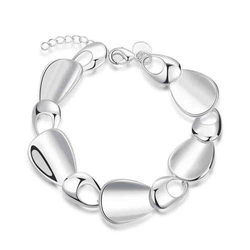 floating charms silver plated bracelet charms Multi chip chain friendship bracelets bijoux women465 ELY