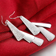 floating charms silver plated clip on earrings Triple Pieces drop boucle doreille femme joyas 219 ELY