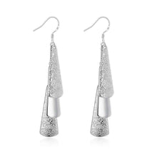 floating charms silver plated clip on earrings Triple Pieces drop boucle doreille femme joyas 219 ELY
