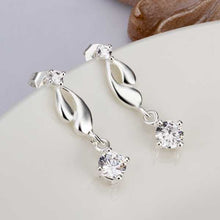 floating charms silver plated earings jewelry Austria Crystal stud pendientes bear bone 1 ELY